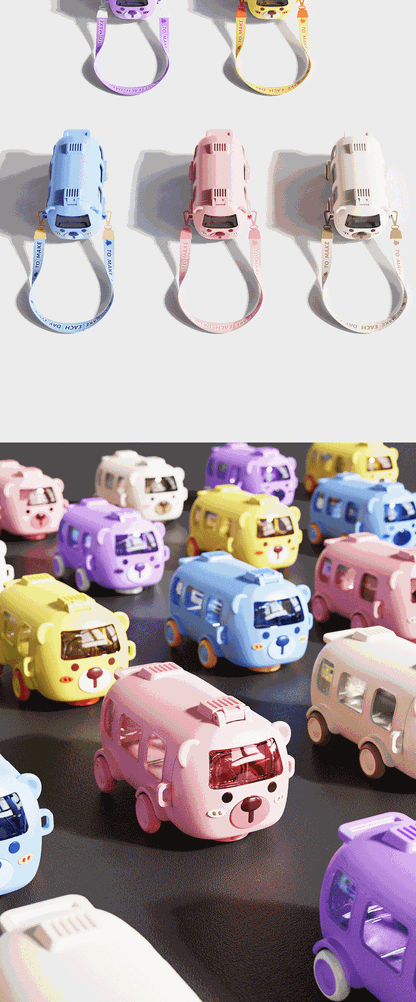 Back-to-School Season Toy Car Water Cup Children's Cartoon Plastic Cup with Strap Portable