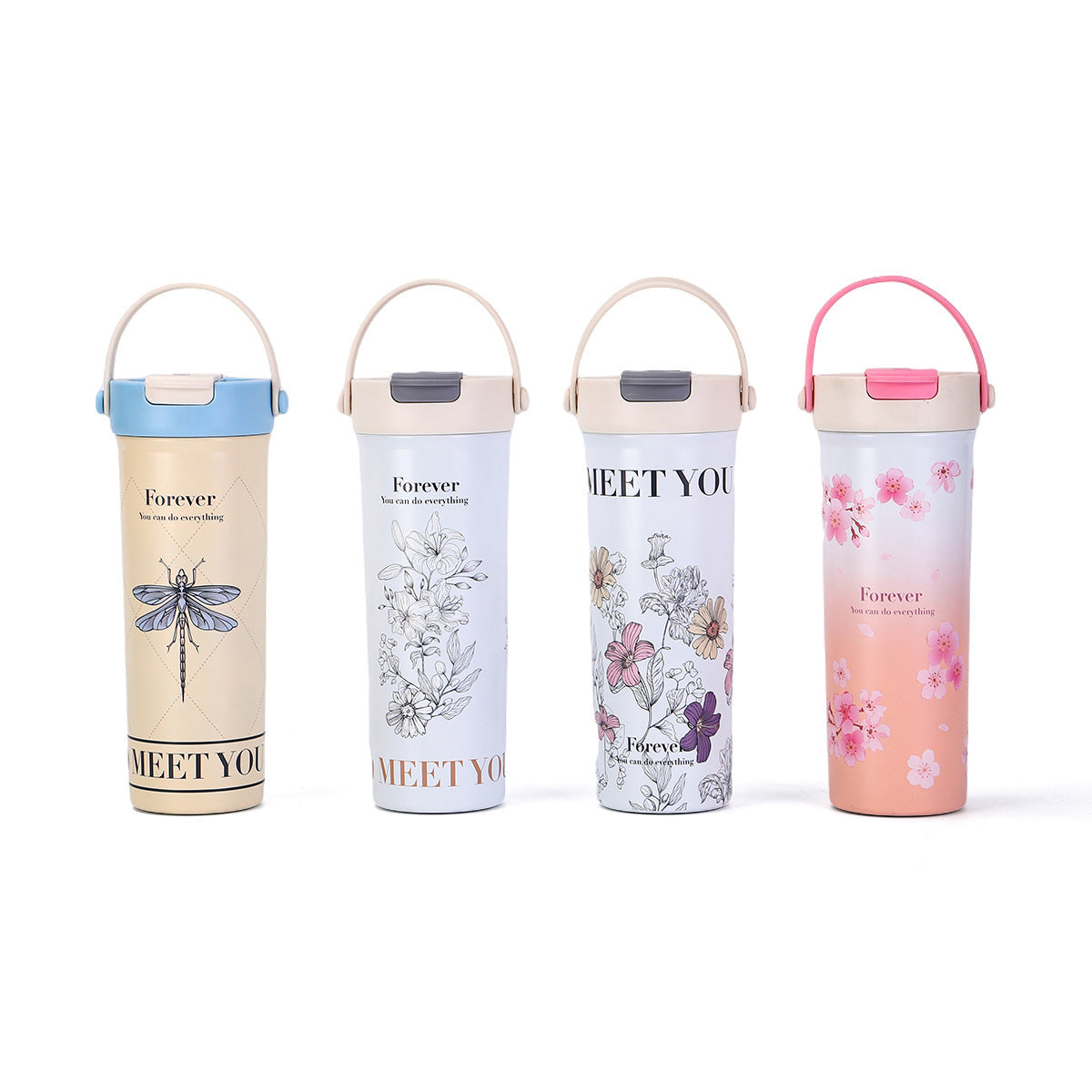 Portable 316 Stainless Steel Insulated Cup with Dual Drinking and Tea-Water Separation Straw Cup