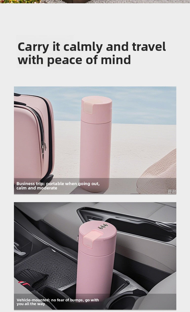 Mechanical Password Lock Thermos Cup Exclusive Password Travel Companion