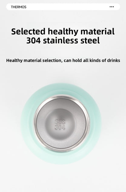 Portable 304 Stainless Steel Sports Wide Mouth Insulated Cup Outdoor Handheld Water Bottle
