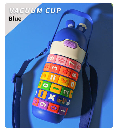 Children's Educational Insulated Cup Cartoon Straw Cup Number Game