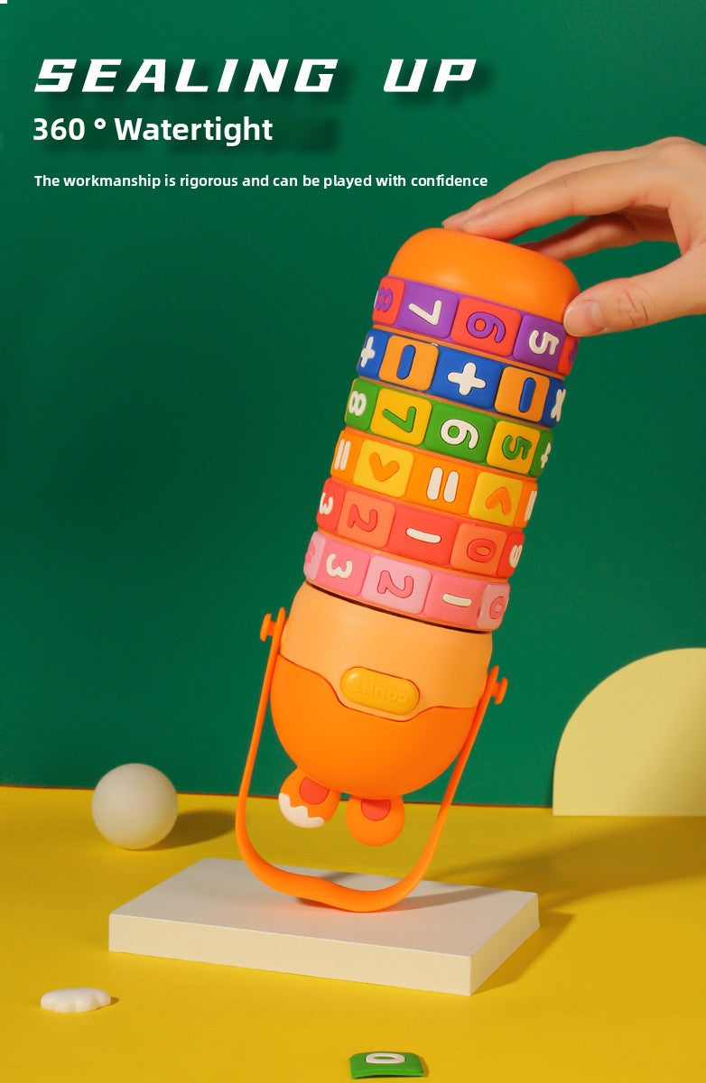 Children's Educational Insulated Cup Cartoon Straw Cup Number Game