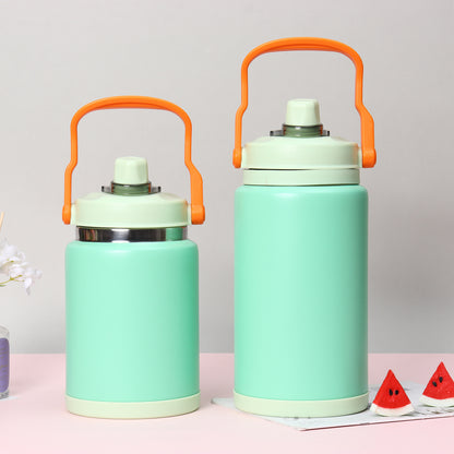 Outdoor sports water bottle stainless steel large capacity thermos cup