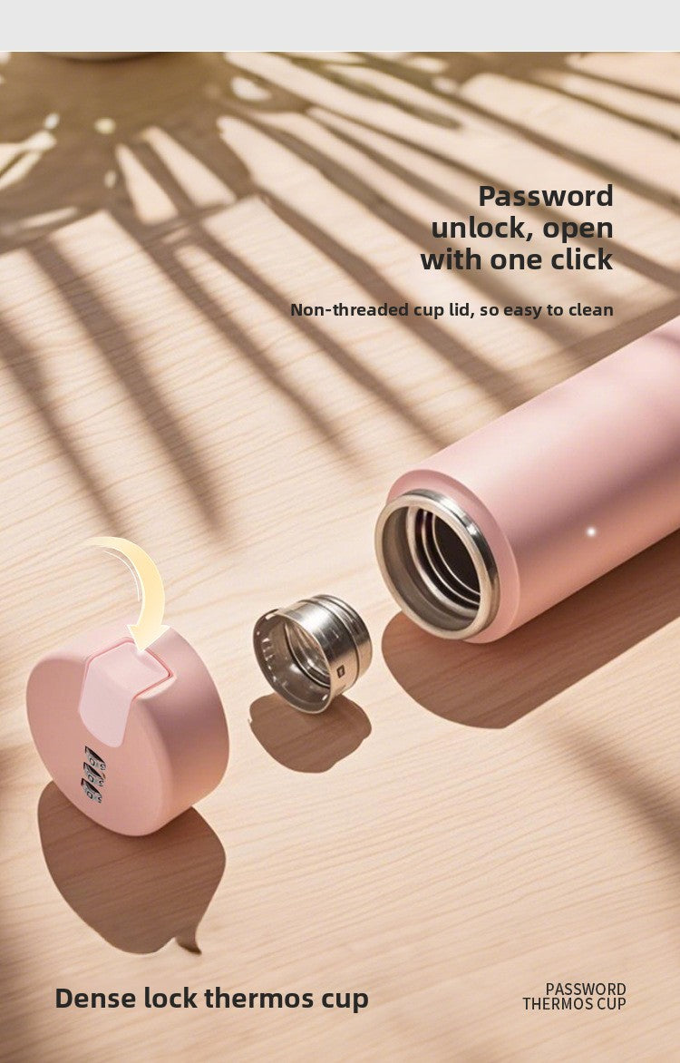 Mechanical Password Lock Thermos Cup Exclusive Password Travel Companion