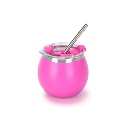 Mini Mate Tea Cup with Straw 304 Stainless Steel Pocket Portable