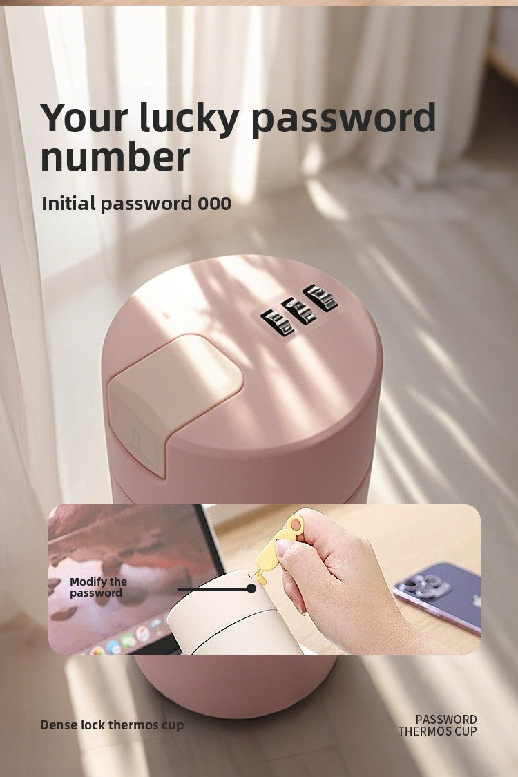 Mechanical Password Lock Thermos Cup Exclusive Password Travel Companion