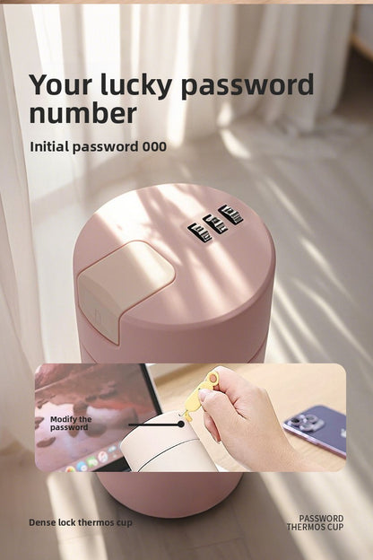Mechanical Password Lock Thermos Cup Exclusive Password Travel Companion