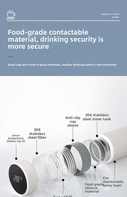 304 Stainless Steel Insulated Cup Intelligent Temperature Display Gift Water Cup
