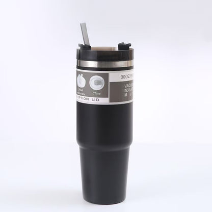 30OZ Stainless Steel Insulated Cup Portable Straw Cup Coffee Cup