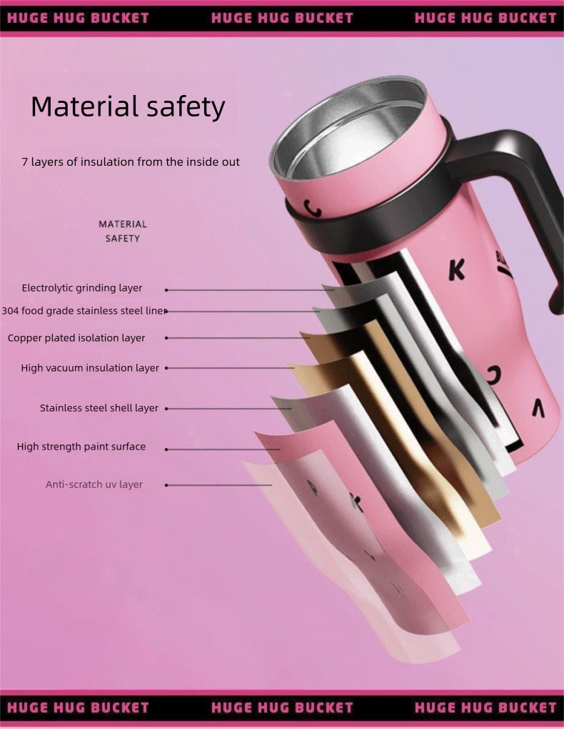 304 Stainless Steel Insulated Cup High Aesthetic 40oz Car Straw Cup