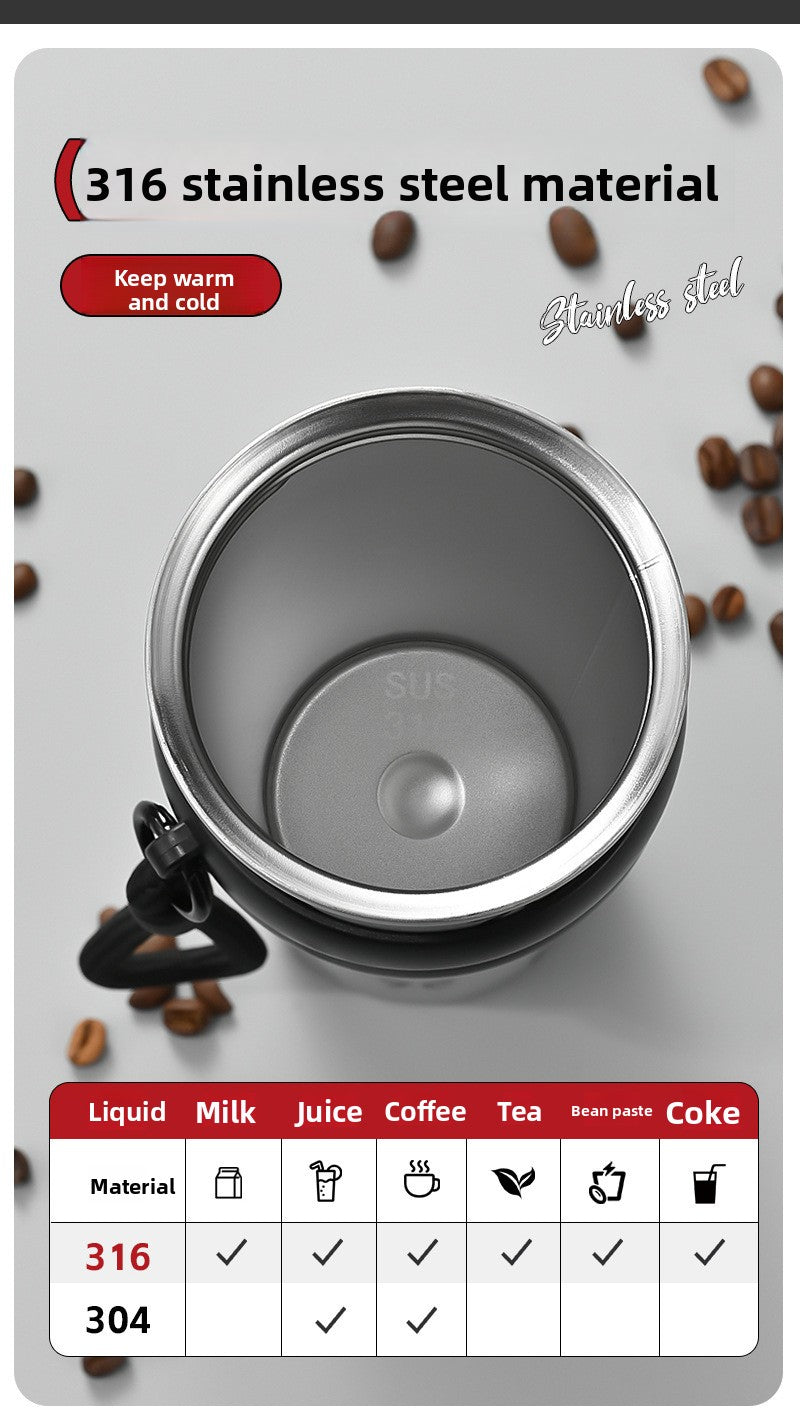 Insulated 316 Stainless Steel Thickened Portable Cup with Strap