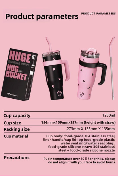 304 Stainless Steel Insulated Cup High Aesthetic 40oz Car Straw Cup