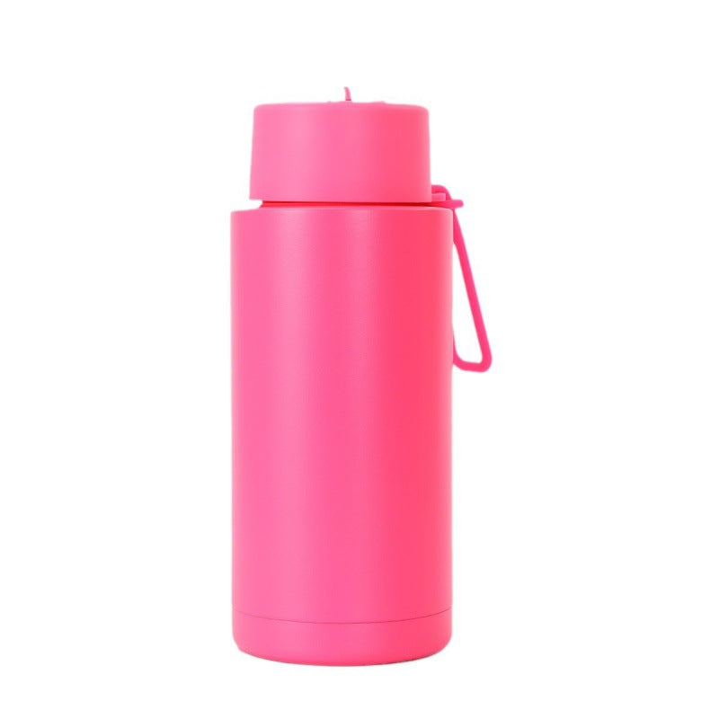 Simple Compact Handheld 304 Stainless Steel Insulated Cup Outdoor Portable Straw Cup