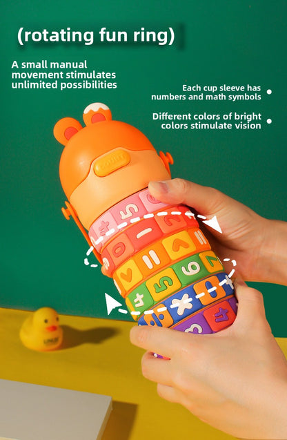 Children's Educational Insulated Cup Cartoon Straw Cup Number Game
