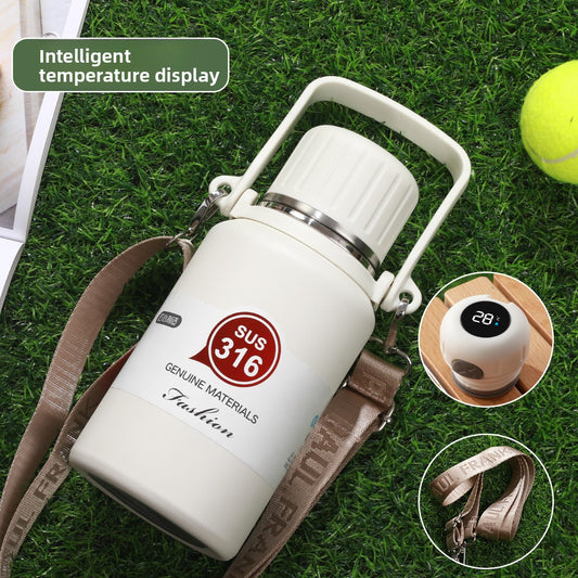 316 Stainless Steel Insulated Portable Temperature Display Handheld Kettle