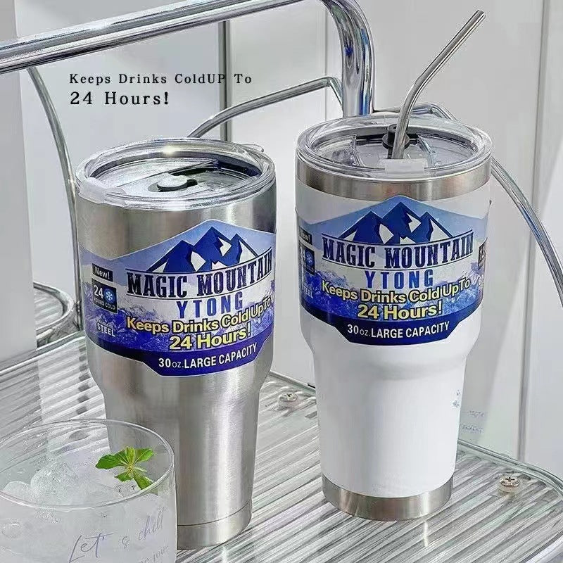 304 Stainless Steel Insulated Portable Straw Beer Cup