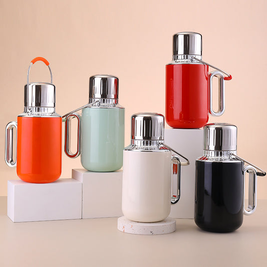 Large Capacity Insulated Tea Pot with Handle Portable Thermal Kettle