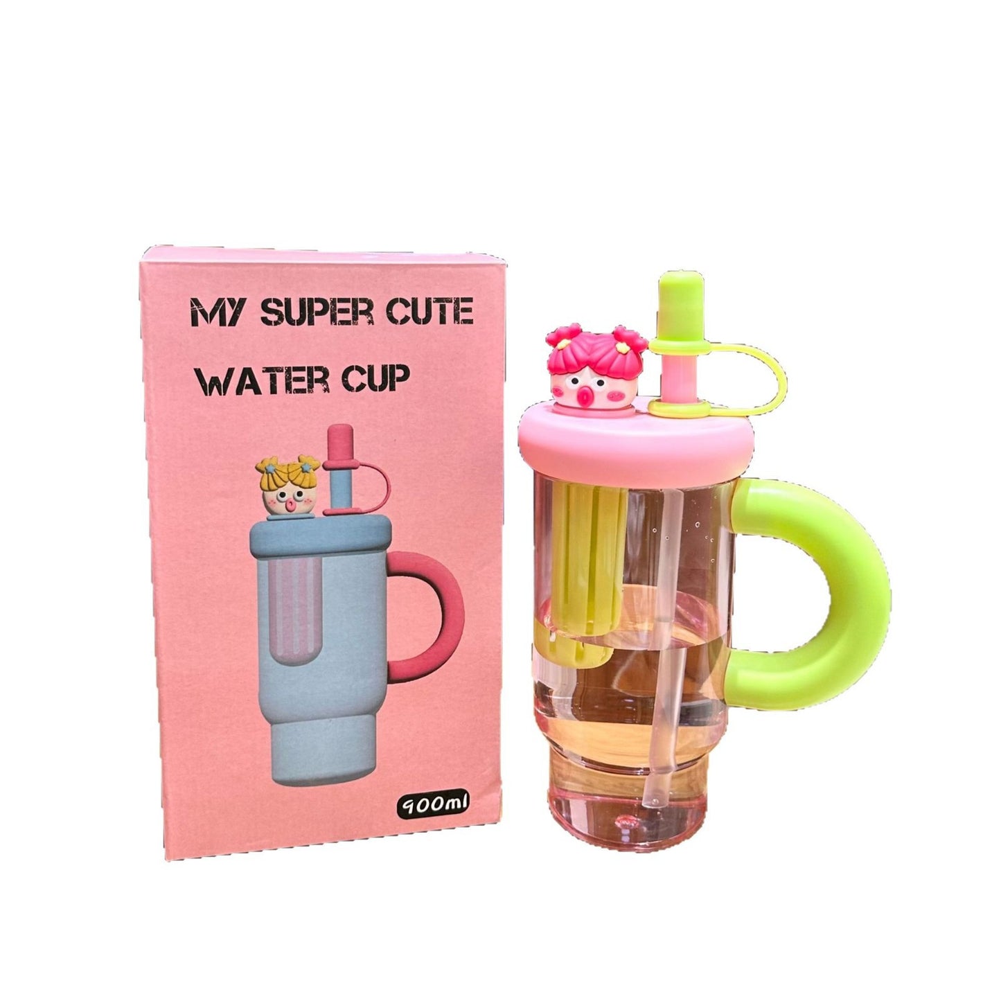 Portable Straw Cup Large Capacity High Temperature Resistant Drop Resistant Plastic Cup