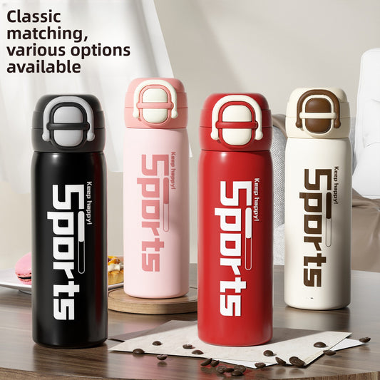 316 Stainless Steel Vacuum Insulated Cup Double Drinking Bounce Water Cup Outdoor Portable Sports