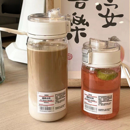 Student Simple Dual Drinking Sports Plastic Water Bottle